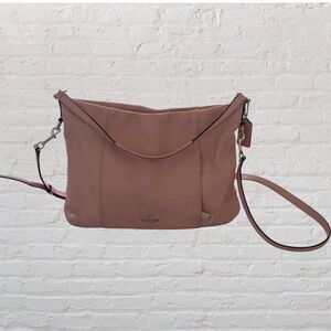 Coach pebble grained leather two way crossbody bag